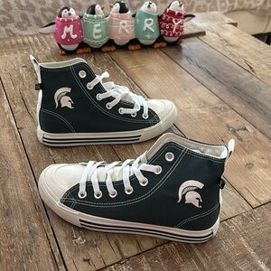 SKICKS Michigan State Green/White Hi Tops NWT